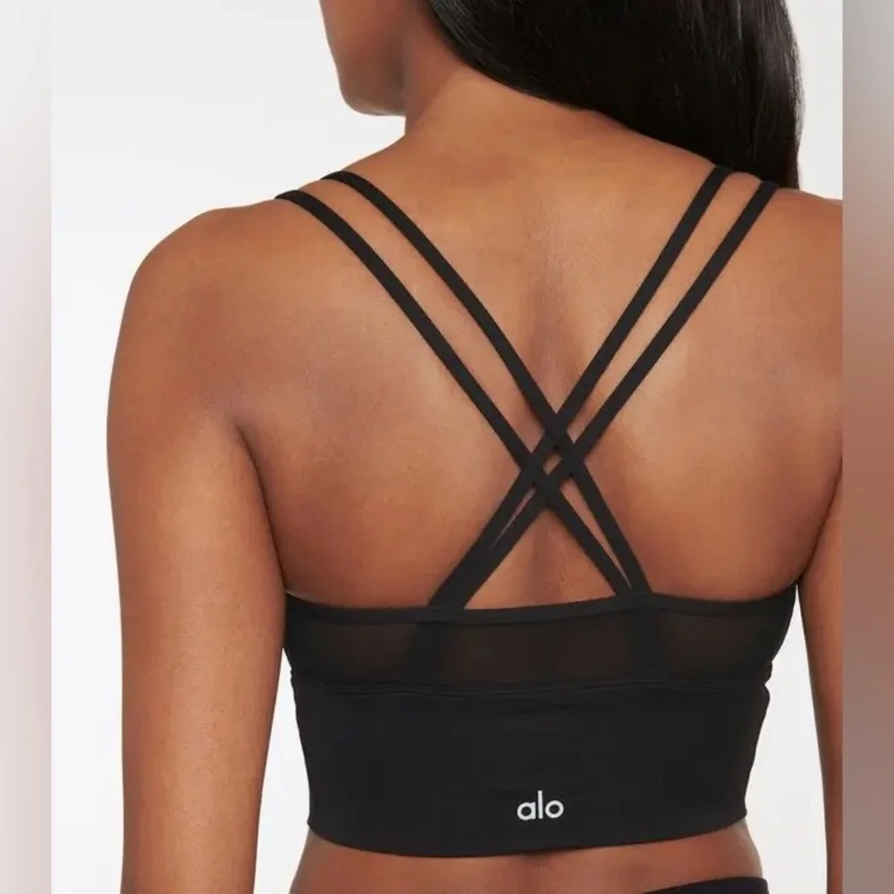 Alo Yoga Sneak Long Bra in Black - Size S - Picture 4 of 14
